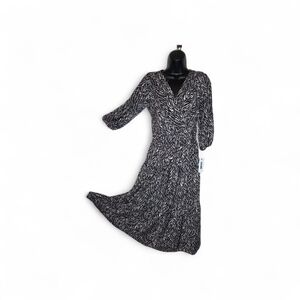 DKNY Monochrome Long Sleeve Dress